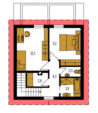 Floor plan of second floor - ZEN 3